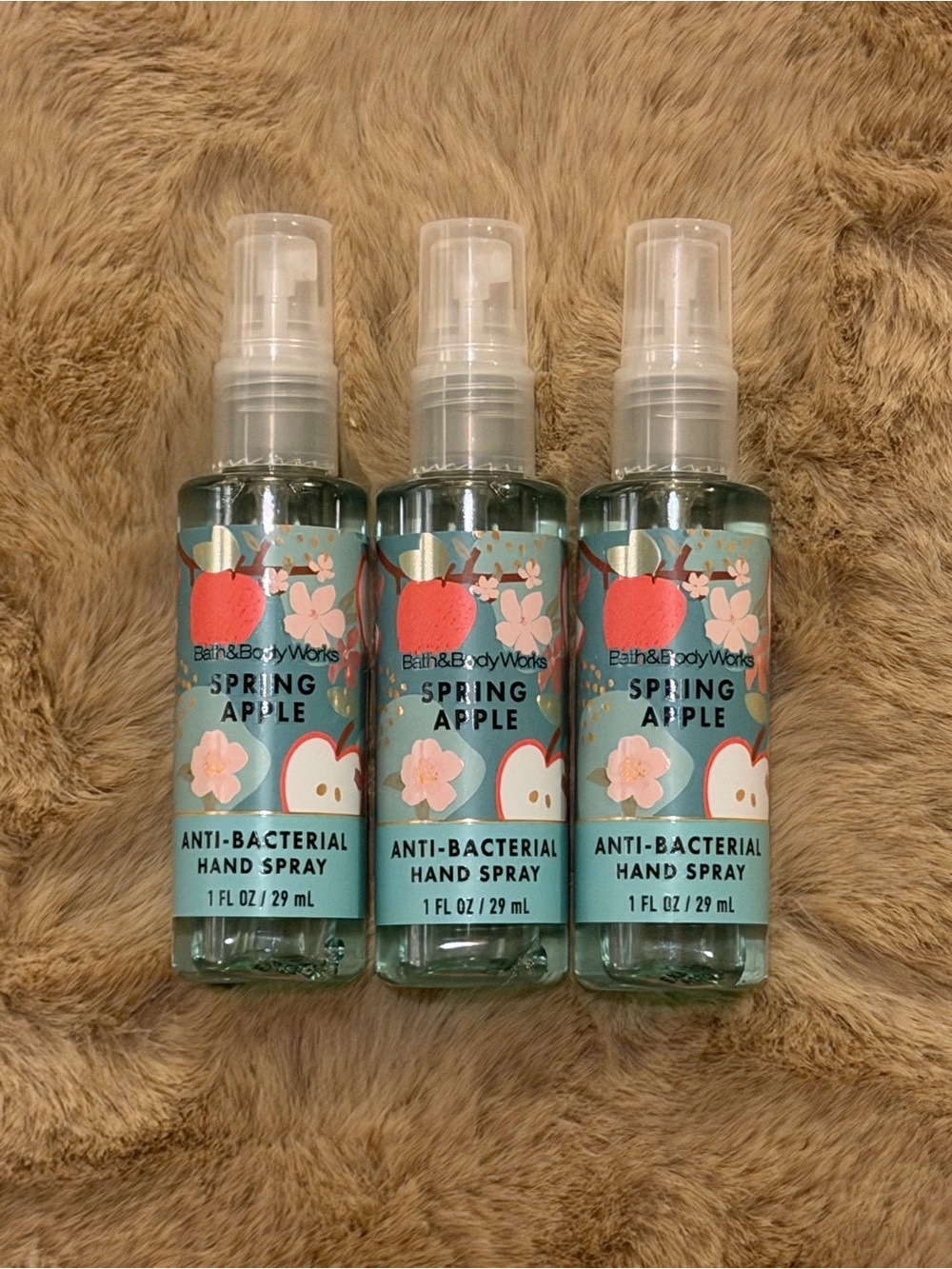 BBW SPRING APPLE HAND SANITIZER BUNDLE SET OF THREE SPRAY
